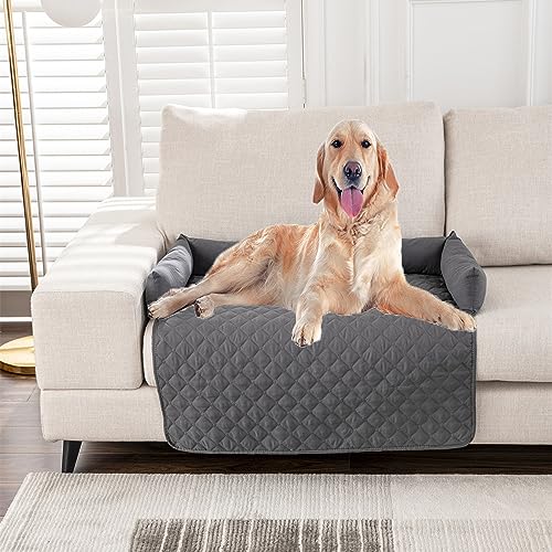 Kongdson Wasserdichtes weiches Hundebett Haustierkissen, Sofa, Katze, Hundematte, Hundematte, Möbelschutz für Couch, Bett, rutschfest, bequem, beruhigende Polsterung, Hundebett-Matte (75 x 75 cm, von Kongdson