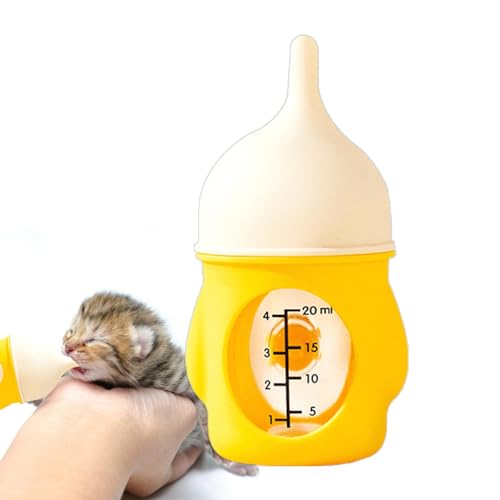 Haustier-Stillflasche, Kätzchenflaschen zum Stillen | Kätzchen-Futterflasche - Anti-Erstickungs-Silikon-Futternippel, Kleintierfutterautomat mit visueller Skala für Meerschweinchen, Frettchen Haustier-Stillflasche, Kätzchenflaschen zum Stillen | Kätzchen-Futterflasche - Anti-Erstickungs-Silikon-Futternippel, Kleintierfutterautomat mit visueller Skala für Meerschweinchen, Frettchen von Kongou