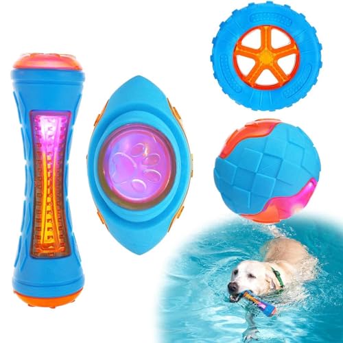 Quietschendes Wasserspielzeug für Hunde, schwimmendes Spielzeug für Hundepools, 4-teiliges Set Poolspielzeug für Hunde, Lustige Zahnreinigungseffizienz, integrierter Quietscher, interaktives Spielzeug Quietschendes Wasserspielzeug für Hunde, schwimmendes Spielzeug für Hundepools, 4-teiliges Set Poolspielzeug für Hunde, Lustige Zahnreinigungseffizienz, integrierter Quietscher, interaktives Spielzeug von Kongou