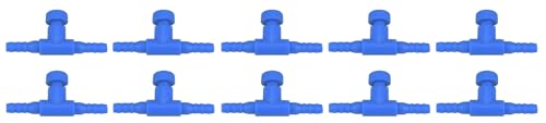 Konrunppy 10 Stück gerade Luftventil Aquarium Zubehör,4mm Aquarium Luftventil Aquarium Sauerstoff Pumpe Luftventil (Blau) von Konrunppy