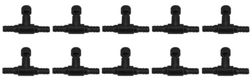 Konrunppy 10 Stück gerade Luftventil Aquarium Zubehör,4mm Aquarium Luftventil Aquarium Sauerstoff Pumpe Luftventil (Schwarz) von Konrunppy