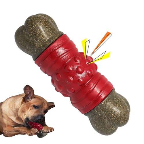 KooKeeWow Langlebiges und robustes Kauspielzeug für aggressive Kauer, widersteht starkem Kauen, interaktiver und quietschender Spaß, unzerstörbar, Hundespielzeug für große Hunde und mittelgroße Hunde von KooKeeWow