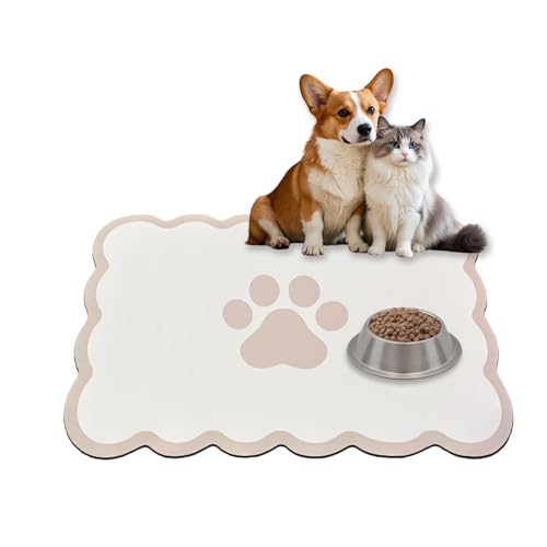 Hundenapfmatte, 60 x 40 cm, Hundematte für Näpfe, super saugfähig, Katzenfuttermatte mit rutschfester Unterseite aus Gummi, abwischbar & schnell trocknend, Haustier-Futtermatte für Hunde, Katzen Hundenapfmatte, 60 x 40 cm, Hundematte für Näpfe, super saugfähig, Katzenfuttermatte mit rutschfester Unterseite aus Gummi, abwischbar & schnell trocknend, Haustier-Futtermatte für Hunde, Katzen von KoolYouth