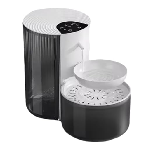 Koolenry 3L Kabelloser Trinkbrunnen für Haustiere, Wiederaufladbar, Zeitgesteuert, Intelligent, Kein Filter Erforderlich, von Koolenry