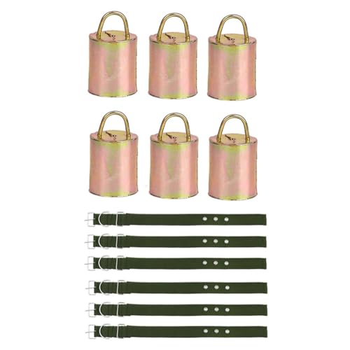 Koolenry 6pcs Hängende Glocke für Rinder und Schafe Weihnachtskuhglocken Weiden Türknab Dekorationen Farm mit Seil Koolenry 6pcs Hängende Glocke für Rinder und Schafe Weihnachtskuhglocken Weiden Türknab Dekorationen Farm mit Seil von Koolenry
