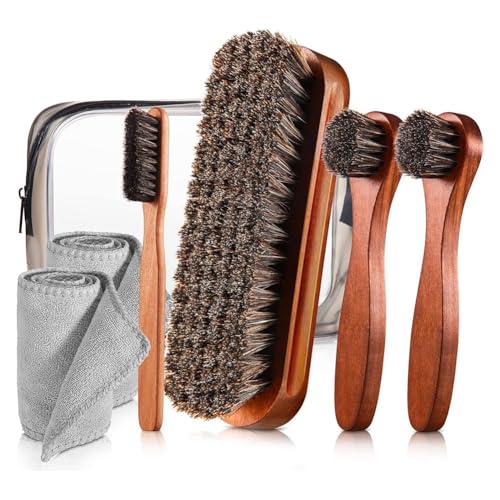 Koolenry 7 -Teilige Pferdehaarschuh Pinsel Shine Kit Leder Schuhe Reinigung Pinsel Care Clean Dauber Applikatoren Koolenry 7 -Teilige Pferdehaarschuh Pinsel Shine Kit Leder Schuhe Reinigung Pinsel Care Clean Dauber Applikatoren von Koolenry