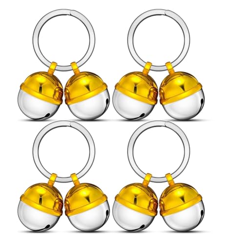Koolenry 8er-Pack Extra Laute Katzen- und Hundeglocken, Hundehalsbandglocke Aus Messing, Haustier-Tracker, zum Schutz Von Wildtieren, für Verschiedene Taube oder Ältere Haustiere von Koolenry