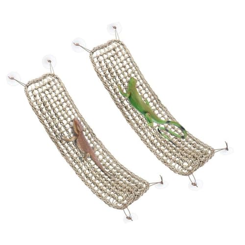 Koolenry Echsenreptilienklettern Spielzeug Bärtiger Drachen Hängematte 2 Pack Seegras Faser Habitat Accessoires für Amphibien Koolenry Echsenreptilienklettern Spielzeug Bärtiger Drachen Hängematte 2 Pack Seegras Faser Habitat Accessoires für Amphibien von Koolenry