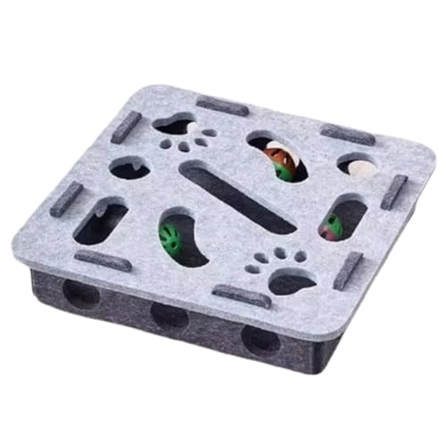 Koolenry Filzpuzzle Katze Katzenspielzeug mit Ball für Innensport -Unterhaltung Katzenübung Puzzle Spielzeug Koolenry Filzpuzzle Katze Katzenspielzeug mit Ball für Innensport -Unterhaltung Katzenübung Puzzle Spielzeug von Koolenry