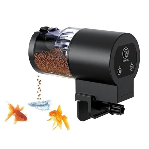 Koolenry Fischfutterautomat 100 Ml - Digitaler Programmierbarer Futterspender für Aquarien mit Timer, IP66 Wasserdicht für Teich-/Schildkrötenbecken Koolenry Fischfutterautomat 100 Ml - Digitaler Programmierbarer Futterspender für Aquarien mit Timer, IP66 Wasserdicht für Teich-/Schildkrötenbecken von Koolenry