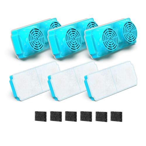 Koolenry Für 108 Unzen/3,2 L Drahtloser Katzenbrunnen Ersatzfilter Katzenwasserbrunnen Filter für Edelstahl Pet Fountain 6+6 Koolenry Für 108 Unzen/3,2 L Drahtloser Katzenbrunnen Ersatzfilter Katzenwasserbrunnen Filter für Edelstahl Pet Fountain 6+6 von Koolenry
