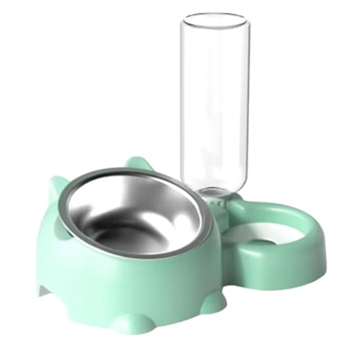 Koolenry Katzenfutter und Wasserschüssel Set Katzenfutter und Wasserspender Set Katzenfutterschale Grün Grün Koolenry Katzenfutter und Wasserschüssel Set Katzenfutter und Wasserspender Set Katzenfutterschale Grün Grün von Koolenry