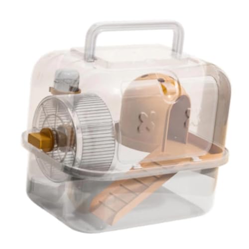 Koolenry Koffer für Hamster Eichhörnchen Pet Cage Carrier, Tragbare Atmungsaktive Kleintasche für das Standard -Set im Freien (Orange) von Koolenry