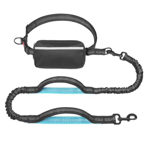 Koolenry Perfekt zum Joggen, für Gehen - Handle Leine mit Reißverschlussbeutel, Gepolsterte Griffe, Bungee Koolenry Perfekt zum Joggen, für Gehen - Handle Leine mit Reißverschlussbeutel, Gepolsterte Griffe, Bungee von Koolenry