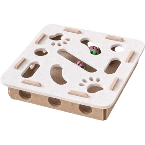 Koolenry Puzzlespielzeug für Innenkatzen Fühlte Puzzle -Box mit Ball Katze Sportunterhaltungsspielzeug Koolenry Puzzlespielzeug für Innenkatzen Fühlte Puzzle -Box mit Ball Katze Sportunterhaltungsspielzeug von Koolenry