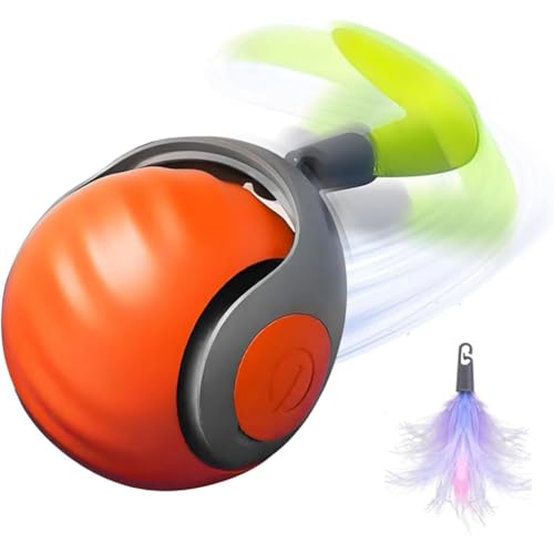 Koolenry Wave-Design Interaktives Katzenball-Spielzeug für Katzen Lither for Alle Böden Flexibel in Orange Koolenry Wave-Design Interaktives Katzenball-Spielzeug für Katzen Lither for Alle Böden Flexibel in Orange von Koolenry