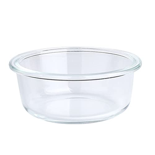 Koomiao Futternapf Hund Katze,Futterstation Hund Katzen Erhöht mit Ständer,Fressnapf Wasser Futter Napf Glas für Katzen und Kleiner Hund (L(800ml), Transparent Bowl) von Koomiao