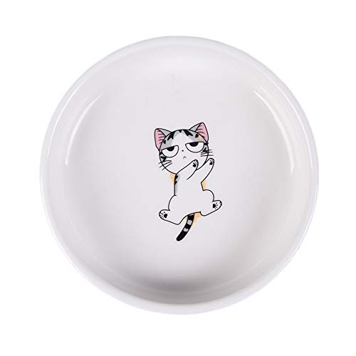 Koomiao Keramiknapf für Katzen Futternäpfe für Katzen Futterstation Futterbar - spülmaschinenfest (D) von Koomiao