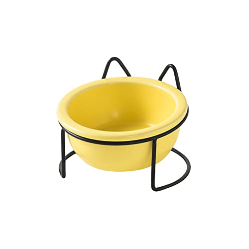 Koomuao Futternapf aus Keramik mit Halterung aus Metall für Katzen und Hunde, Katzenschüssel, Keramik, hohe Kapazität, Anti-Erbrechen, doppelte Schüssel für Katzen, Futter und Wasser für Haustiere Koomuao Futternapf aus Keramik mit Halterung aus Metall für Katzen und Hunde, Katzenschüssel, Keramik, hohe Kapazität, Anti-Erbrechen, doppelte Schüssel für Katzen, Futter und Wasser für Haustiere von Koomuao