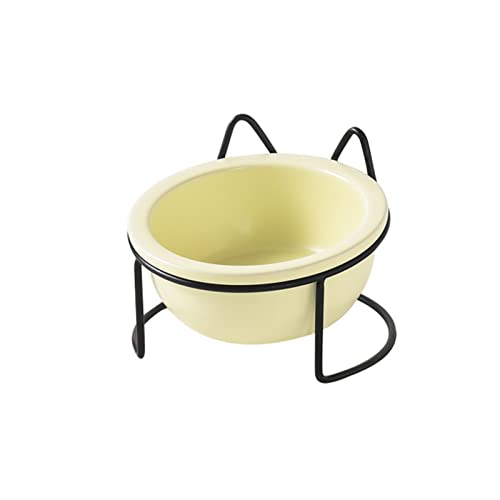 Koomuao Futternapf aus Keramik mit Halterung aus Metall für Katzen und Hunde, Katzenschüssel, Keramik, hohe Kapazität, Anti-Erbrechen, doppelte Schüssel für Katzen, Futter und Wasser für Haustiere Koomuao Futternapf aus Keramik mit Halterung aus Metall für Katzen und Hunde, Katzenschüssel, Keramik, hohe Kapazität, Anti-Erbrechen, doppelte Schüssel für Katzen, Futter und Wasser für Haustiere von Koomuao
