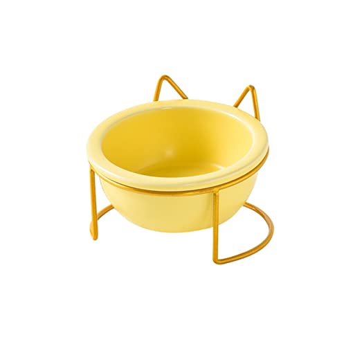 Koomuao Futternapf aus Keramik mit Halterung aus Metall für Katzen und Hunde, Katzenschüssel, Keramik, hohe Kapazität, Anti-Erbrechen, doppelte Schüssel für Katzen, Futter und Wasser für Haustiere Koomuao Futternapf aus Keramik mit Halterung aus Metall für Katzen und Hunde, Katzenschüssel, Keramik, hohe Kapazität, Anti-Erbrechen, doppelte Schüssel für Katzen, Futter und Wasser für Haustiere von Koomuao