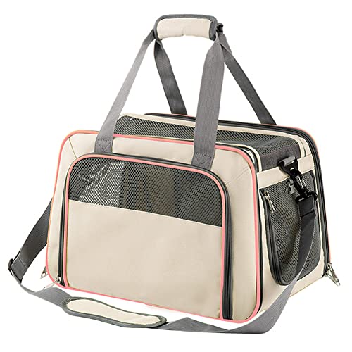 Koomuao Katzentragetasche mit Schultergurt, Faltbare Transporttasche für Katzen Hunde, Reisetasche für Haustiere,Hundetasche Hundebox für die Reise und Den Täglichen Gebrauch,Bis 5kg (Kurkuma) von Koomuao