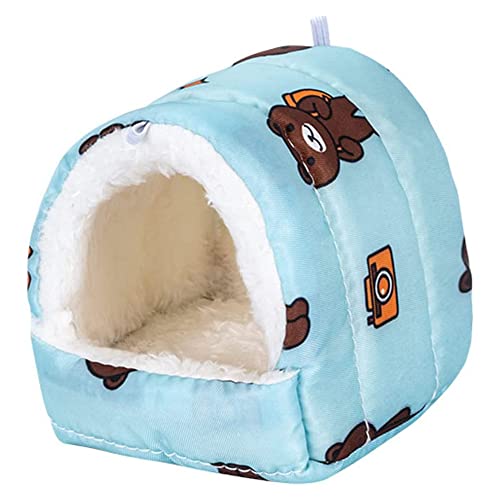 Koomuao Kleintierhöhle für Chinchilla,Kleine Tier Plüsch Höhle,Waschbar Kaninchen Kuschelhöhle,Kuscheln Schlafsack Für Zwergkaninchen/Chinchilla/Hamster (18 * 18 cm, Grün) von Koomuao