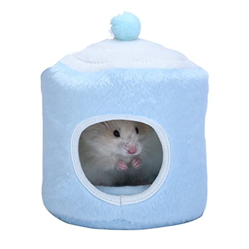 Liemuao Kleintiere Kuschelhöhle,Meerschweinchen-Bett,Haustierbett für Meerschweinchen Schlafhöhle,Hamster,Eichhörnchen,Chinchillas,kleine Kaninchen und andere Kleintiere (Blau) von Koomuao