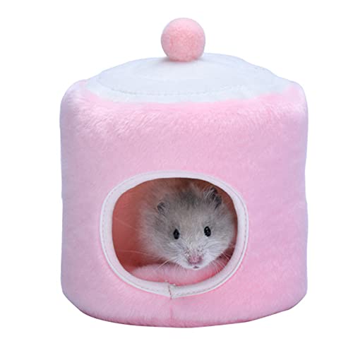 Liemuao Kleintiere Kuschelhöhle,Meerschweinchen-Bett,Haustierbett für Meerschweinchen Schlafhöhle,Hamster,Eichhörnchen,Chinchillas,kleine Kaninchen und andere Kleintiere (Rosa) von Koomuao