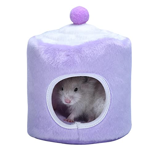 Liemuao Kleintiere Kuschelhöhle,Meerschweinchen-Bett,Haustierbett für Meerschweinchen Schlafhöhle,Hamster,Eichhörnchen,Chinchillas,kleine Kaninchen und andere Kleintiere (Violett) von Koomuao