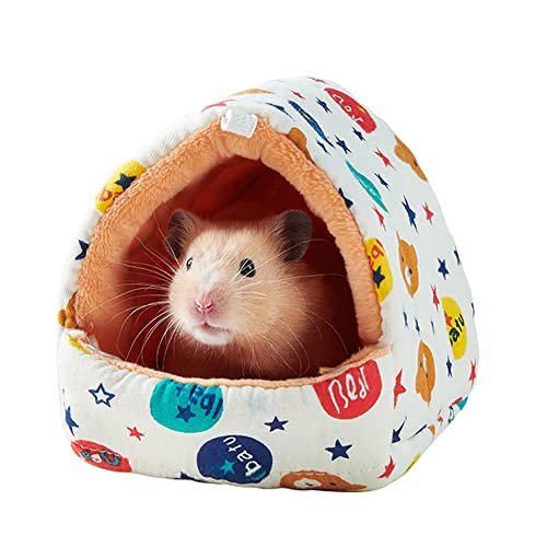 Liemuao Meerschweinchen Betthöhle,Kleintiere Kuschelhöhle,Kleintierhöhle Kleintier Winterhaus Zubehör für Hamster Zwergkaninchen Ratten Igel Chinchilla Bartagamen (Star (10×10cm)) von Koomuao