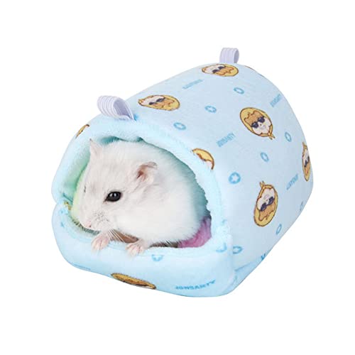 Liemuao Meerschweinchen Kuschelhöhle, Kleintierbett,Meerschweinchen Schlafhöhle,Kleintierhöhle für Chinchilla, Igel, Meerschweinchen, Käfigzubehör, Spielzeug (Blau) von Koomuao