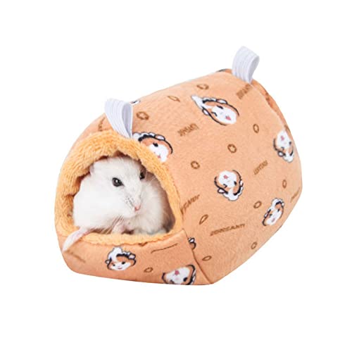 Liemuao Meerschweinchen Kuschelhöhle, Kleintierbett,Meerschweinchen Schlafhöhle,Kleintierhöhle für Chinchilla, Igel, Meerschweinchen, Käfigzubehör, Spielzeug (Hellbraun) von Koomuao