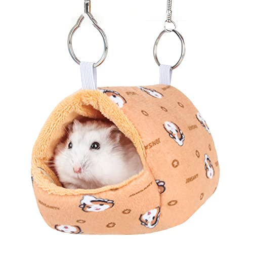 Liemuao Meerschweinchen Kuschelhöhle, Kleintierbett,Meerschweinchen Schlafhöhle,Kleintierhöhle für Chinchilla, Igel, Meerschweinchen, Käfigzubehör, Spielzeug (Hellbraun-1) von Koomuao