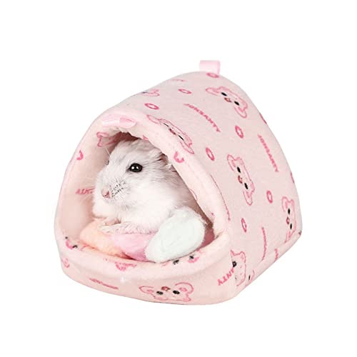 Liemuao Meerschweinchen Kuschelhöhle, Kleintierbett,Meerschweinchen Schlafhöhle,Kleintierhöhle für Chinchilla, Igel, Meerschweinchen, Käfigzubehör, Spielzeug (Rosa) von Koomuao