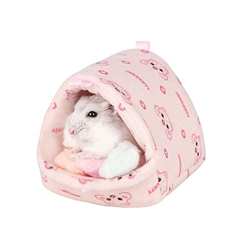 Liemuao Meerschweinchen Kuschelhöhle, Kleintierbett ,Meerschweinchen Schlafhöhle,Kleintierhöhle für Chinchilla, Igel, Meerschweinchen, Käfigzubehör, Spielzeug (Rosa) von Koomuao