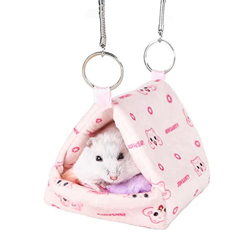 Liemuao Meerschweinchen Kuschelhöhle, Kleintierbett,Meerschweinchen Schlafhöhle,Kleintierhöhle für Chinchilla, Igel, Meerschweinchen, Käfigzubehör, Spielzeug (Rosa-1) von Koomuao