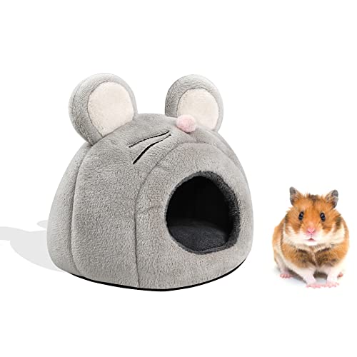 Liemuao Meerschweinchen Schlafhöhle,Kleintierhöhle für Chinchilla,Plüschbett für kleine Tiere,Schlafsack mit Abnehmbarer Matte für Zwergkaninchen/Chinchilla/Hamster von Koomuao