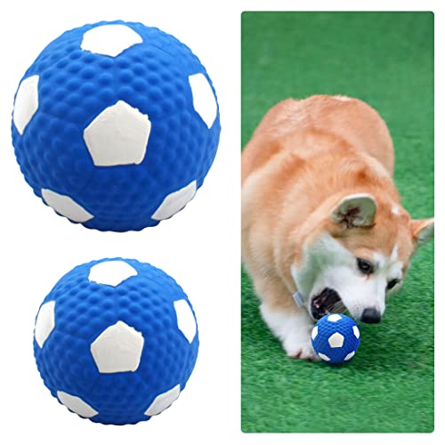 Koonafy 2pcs Hundespielzeug Ball, Interaktive Hundebälle, Langlebig Hundespielzeug, Dog Ball Toy, Hundespielzeug Intelligenz, Hundeball für Hündchen und Katze in Groß, Mittel (Blue+White) von Koonafy