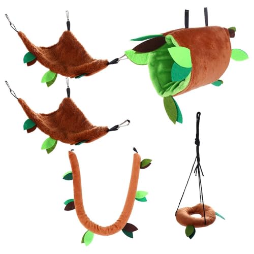 Hamster Hängematte Hängespielzeug Ratten Käfig Nest Zubehör Weiches Bett Seil und Schaukel für Eichhörnchen Hamster Spielen Schlafen für Winter Hamster Hängematte Hängespielzeug Ratten Käfig Nest Zubehör Weiches Bett Seil und Schaukel für Eichhörnchen Hamster Spielen Schlafen für Winter von Kopida