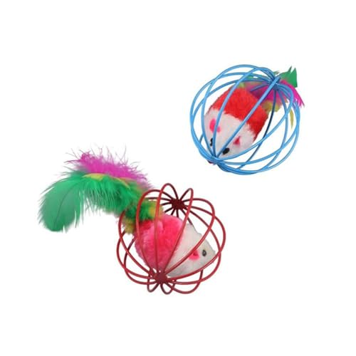 Kopida Katzenspielzeugbälle, Katzen-Maus-Bälle, Käfig-Käfig, Katzen-Maus-Spielzeug, buntes interaktives Spielzeug, Haustierzubehör, Katzenzubehör, Katzen-Maus-Ballspielzeug, 4 Stück Kopida Katzenspielzeugbälle, Katzen-Maus-Bälle, Käfig-Käfig, Katzen-Maus-Spielzeug, buntes interaktives Spielzeug, Haustierzubehör, Katzenzubehör, Katzen-Maus-Ballspielzeug, 4 Stück von Kopida