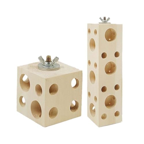 Kopida Vogel Holzblock Kauen Spielzeug, Papagei Schleifen Spielzeug Natürliche Holzblock mit Löchern, Papagei Tischplatte Puzzle Futtersuche Spielzeug für Sittich Nymphensittich Lovebird Kopida Vogel Holzblock Kauen Spielzeug, Papagei Schleifen Spielzeug Natürliche Holzblock mit Löchern, Papagei Tischplatte Puzzle Futtersuche Spielzeug für Sittich Nymphensittich Lovebird von Kopida