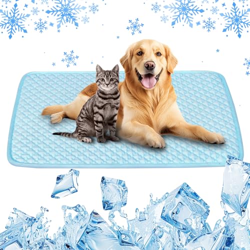 Koquena Kühlmatte für Hunde, waschbar, tragbar, weiches Kissen, kein Wasser oder Kühlung erforderlich, selbstkühlende Decke, Kissen für draußen und Zuhause, Blau Koquena Kühlmatte für Hunde, waschbar, tragbar, weiches Kissen, kein Wasser oder Kühlung erforderlich, selbstkühlende Decke, Kissen für draußen und Zuhause, Blau von Koquena