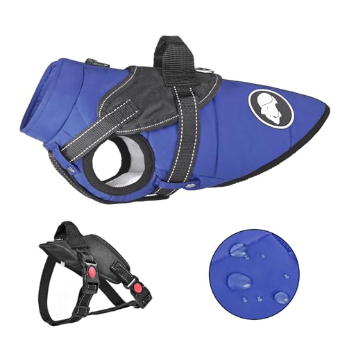 wasserdichte Hundemantel mit Abnehmbarem Geschirr, Winter Warme Hundejacke für Kleine und Mittlere Große Hunde, Reflektierende Winterhundkleidung für Teddy Chihuahua Bulldogge Labrador wasserdichte Hundemantel mit Abnehmbarem Geschirr, Winter Warme Hundejacke für Kleine und Mittlere Große Hunde, Reflektierende Winterhundkleidung für Teddy Chihuahua Bulldogge Labrador von KorJoee