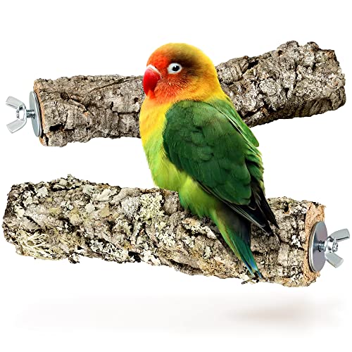 2er-Set Kork Vogel-Sitzstangen aus Naturkork-Rinde | gereinigt | zum Sitzen, Anknabbern, Knuspern. Sitz-Stange aus natürlichem Kork für Wellensittiche, Kanarienvogel, Papagei, Vögel, Edelstahl 2er-Set Kork Vogel-Sitzstangen aus Naturkork-Rinde | gereinigt | zum Sitzen, Anknabbern, Knuspern. Sitz-Stange aus natürlichem Kork für Wellensittiche, Kanarienvogel, Papagei, Vögel, Edelstahl von Kork-Deko