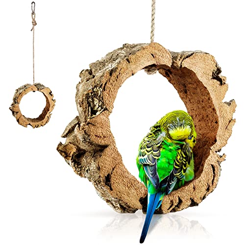 Kork-Schaukel für Vögel und Nager, Rund, aus Naturkork zum Schaukeln, Spielen, Anknabbern und Knuspern, Reine Kork-Rinde | desinfiziert | Karabinerhaken aus Edelstahl | Vogel Zubehör & Spielzeug Kork-Schaukel für Vögel und Nager, Rund, aus Naturkork zum Schaukeln, Spielen, Anknabbern und Knuspern, Reine Kork-Rinde | desinfiziert | Karabinerhaken aus Edelstahl | Vogel Zubehör & Spielzeug von Kork-Deko