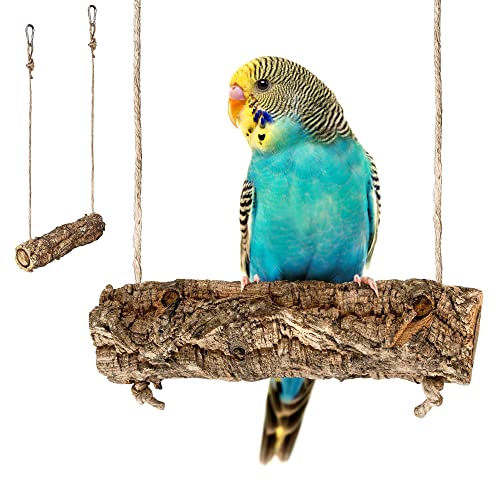Korkast als Schaukel für Vögel und Nager | AST aus Naturkork zum Schaukeln, Spielen, Anknabbern und Knuspern | Ø 2,5-5 cm | Breite 20 cm | desinfiziert | Karabinerhaken aus Edelstahl Korkast als Schaukel für Vögel und Nager | AST aus Naturkork zum Schaukeln, Spielen, Anknabbern und Knuspern | Ø 2,5-5 cm | Breite 20 cm | desinfiziert | Karabinerhaken aus Edelstahl von Kork-Deko