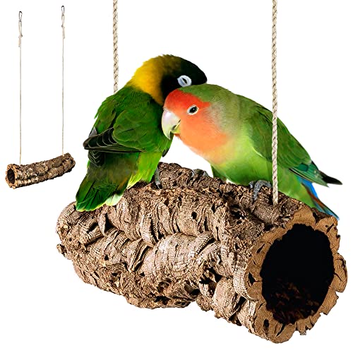 Korkröhre als Schaukel für Vögel | Röhre aus Naturkork | zum Schaukeln, Spielen, Anknabbern & Knuspern | Reine Kork-Rinde, desinfiziert | Karabinerhaken aus Edelstahl Korkröhre als Schaukel für Vögel | Röhre aus Naturkork | zum Schaukeln, Spielen, Anknabbern & Knuspern | Reine Kork-Rinde, desinfiziert | Karabinerhaken aus Edelstahl von Kork-Deko