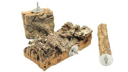 Großes 3er-Set Vogelsitzbrett - Korksitzbrett + Korksitz-Stange für Vögel wie Wellensittiche aus Natur - Kork- Holz hitzebehandelt inkl. Befestigung Großes 3er-Set Vogelsitzbrett - Korksitzbrett + Korksitz-Stange für Vögel wie Wellensittiche aus Natur - Kork- Holz hitzebehandelt inkl. Befestigung von Kork-Trend