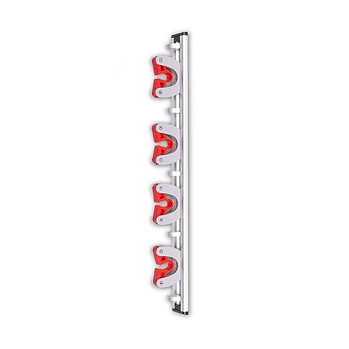 Kosh & Co Stabiler Besenhalter - Aluminium - Besenaufhängesystem - 5 Haken & 4 Halterungen - Werkzeughalter - Aufbewahrungssystem Kosh & Co Stabiler Besenhalter - Aluminium - Besenaufhängesystem - 5 Haken & 4 Halterungen - Werkzeughalter - Aufbewahrungssystem von Kosh & Co